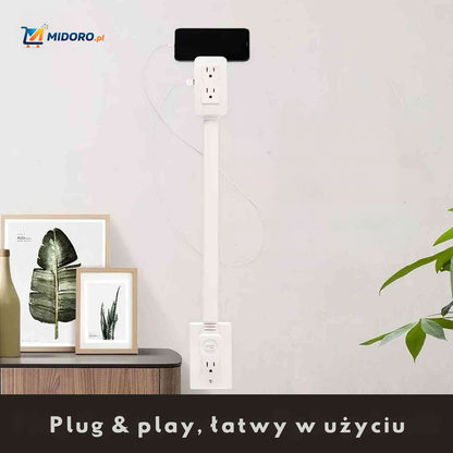 Voltiflex™ Gniazdko | Kompaktowe, Szybkie Ładowanie & Idealne Do Sofy/Łóżka