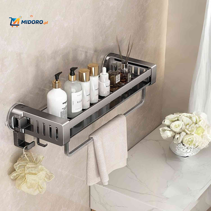 Storiva™ Regał | Montaż na Ścianie, Przyssawka & Bez Wiercenia Koszyk na Przechowywanie