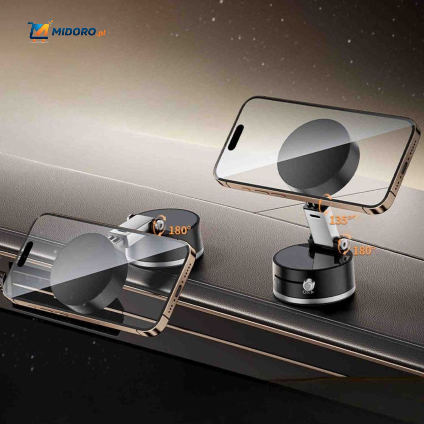 Magnetix™ Uchwyt na Telefon | Obrót 360° z Dodatkowym Silnym Chwytem