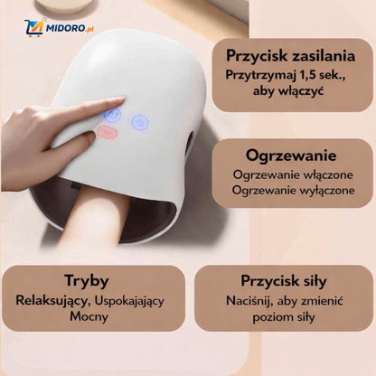 Palmex™ Masażer Rąk | Poduszki Powietrzne, Ciepło & Ulga w Stawach