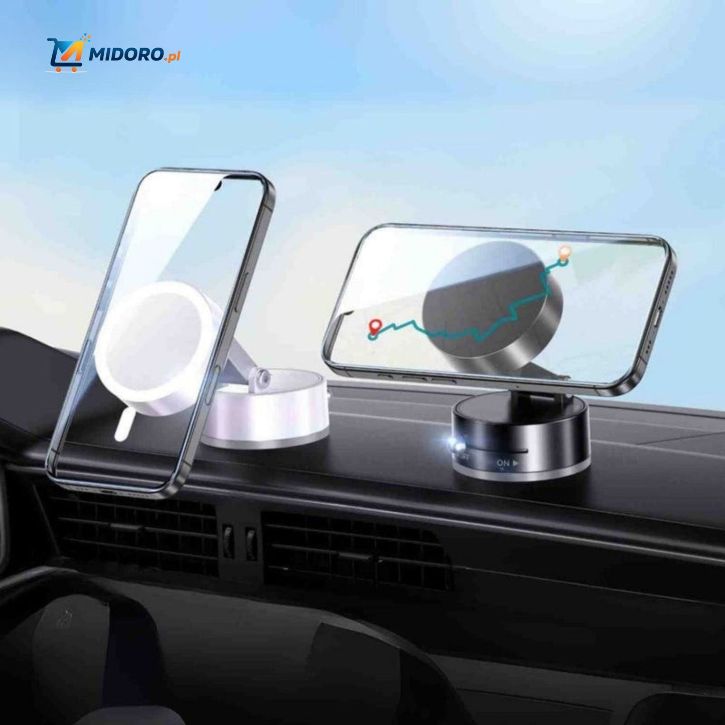 Magnetix™ Uchwyt na Telefon | Obrót 360° z Dodatkowym Silnym Chwytem