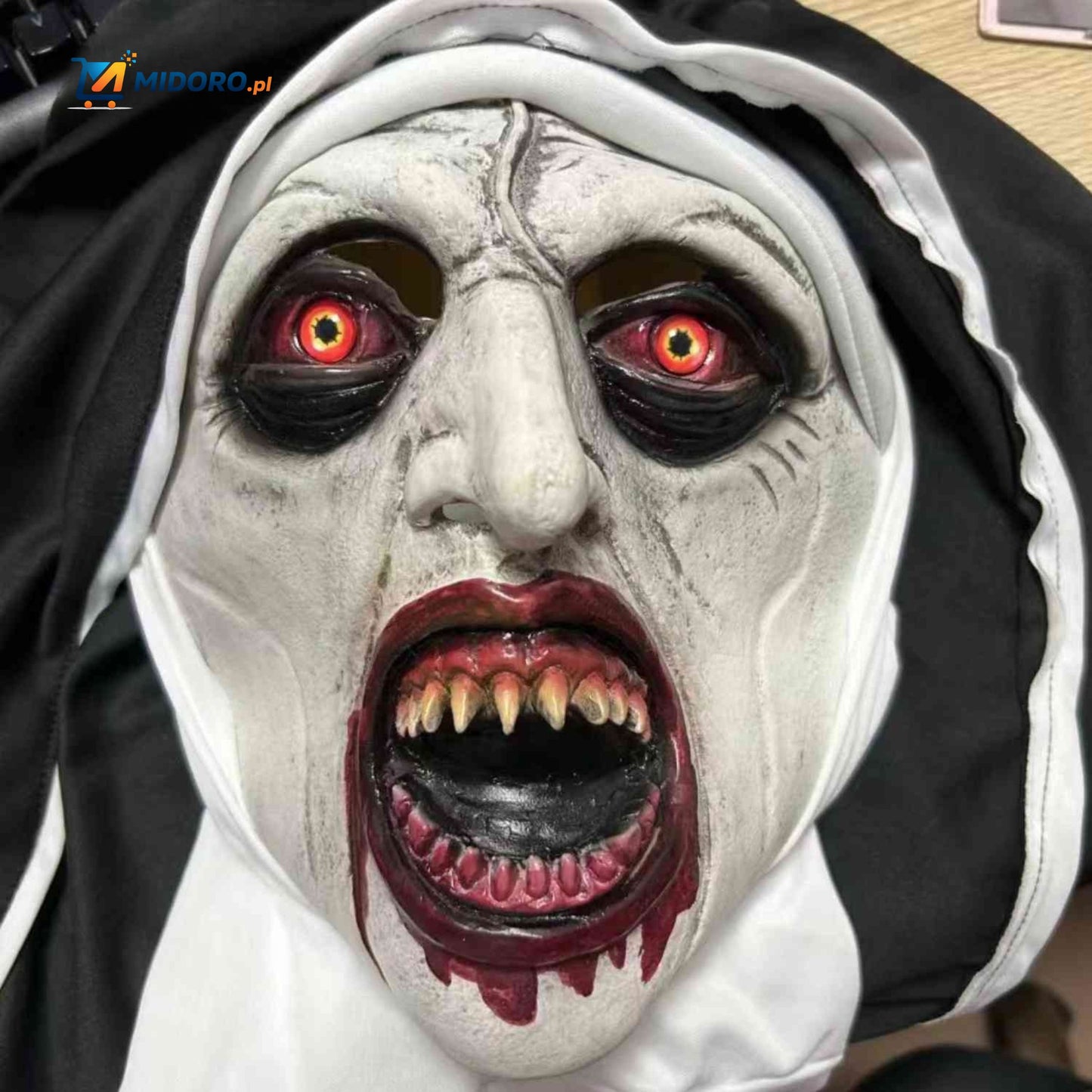 Phantora™ Maska Zakonnicy | Realistyczna, przerażająca i idealna na Halloween