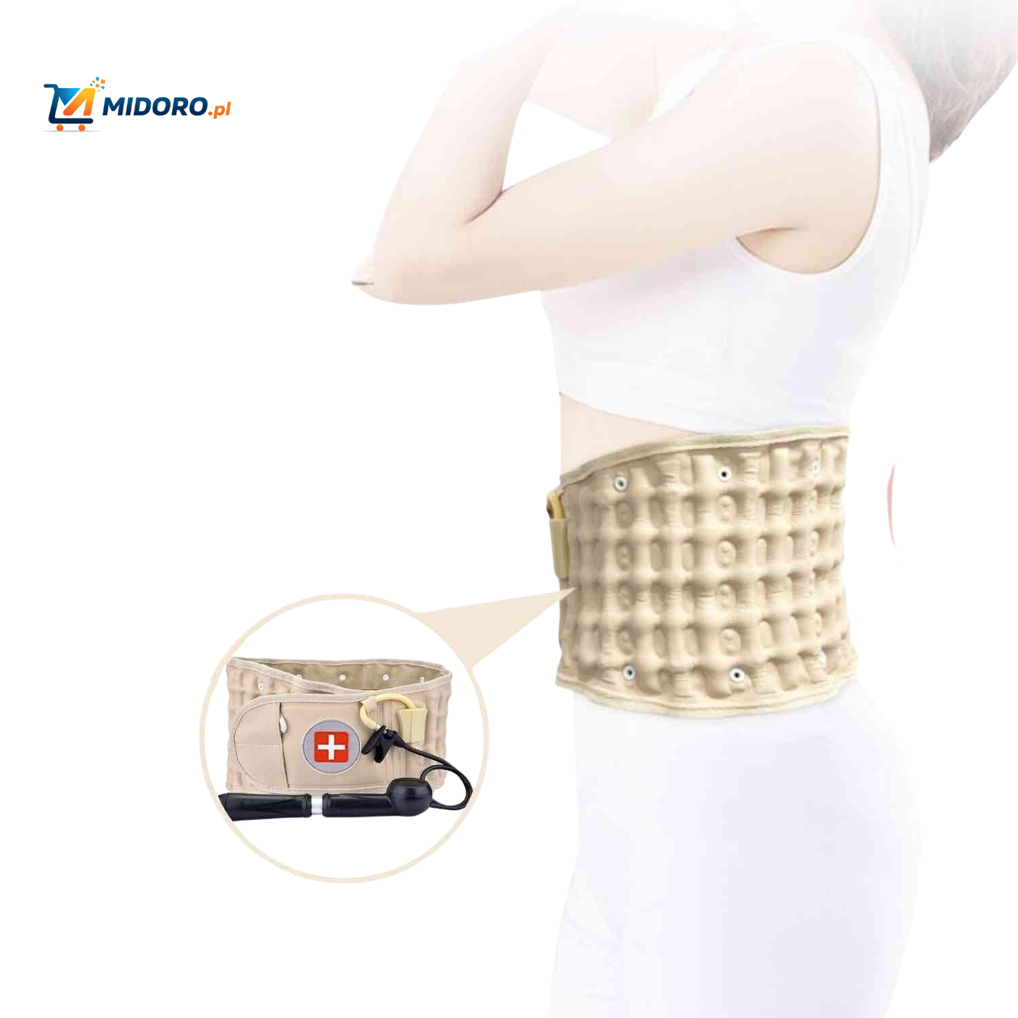 SpineRelief™ Pas | Inflacyjny, Uśmierzanie Bólu Pleców i Wsparcie