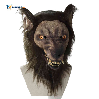 Lupinox™ Maska | Lateksowa maska wilka, świecąca i idealna na Halloween