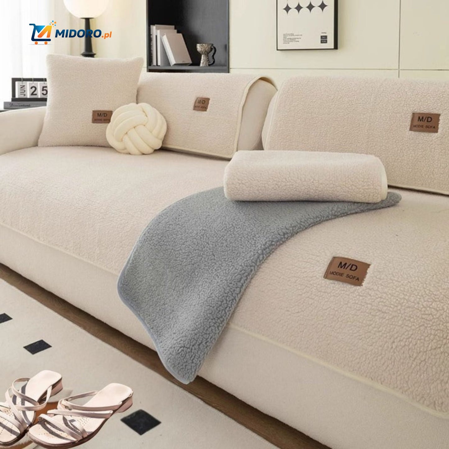 LuxeLamb™ Pokrowiec na Sofę | Miękki Design z Owczej Wełny dla Ciepła i Elegancji!