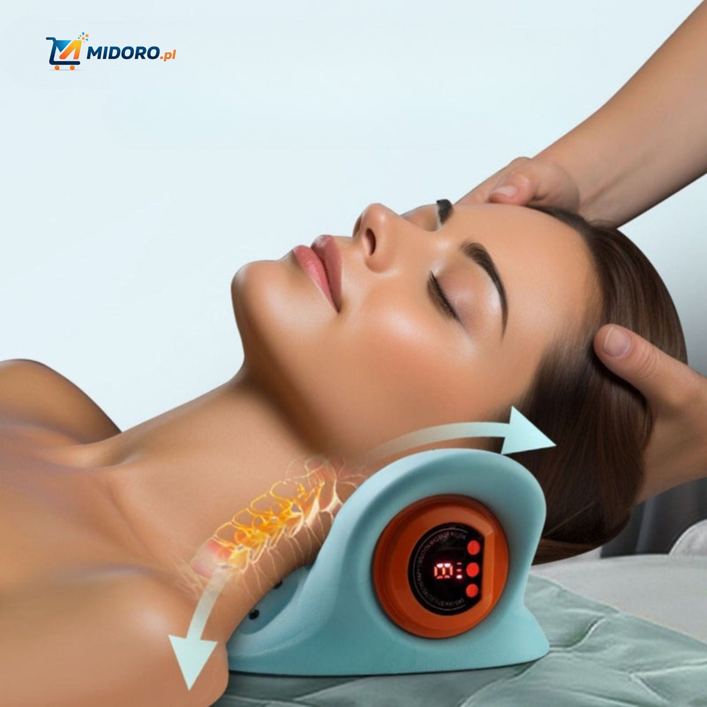 NeckEase™ Poduszka Masująca | Masaż Knetowy, EMS i Terapia Ciepłem