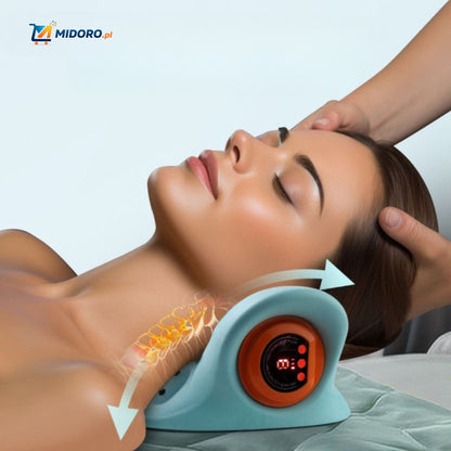 NeckEase™ Poduszka Masująca | Masaż Knetowy, EMS i Terapia Ciepłem