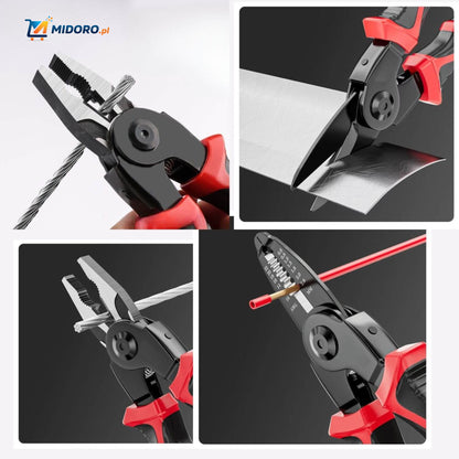 ProTool™ 6-w-1 | Zestaw wielofunkcyjny – Szczypce, Ściągacz do drutu, Klucz nasadowy!