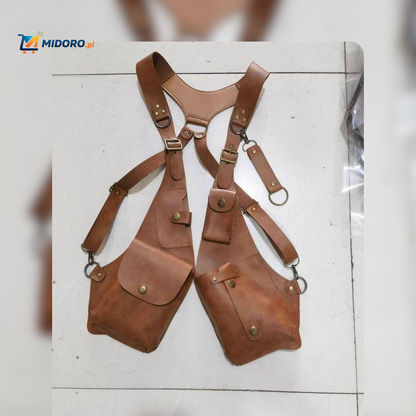 Steampunk™ Torba na ramię | Retro Skórzana Wszechstronna Torba na Przechowywanie!