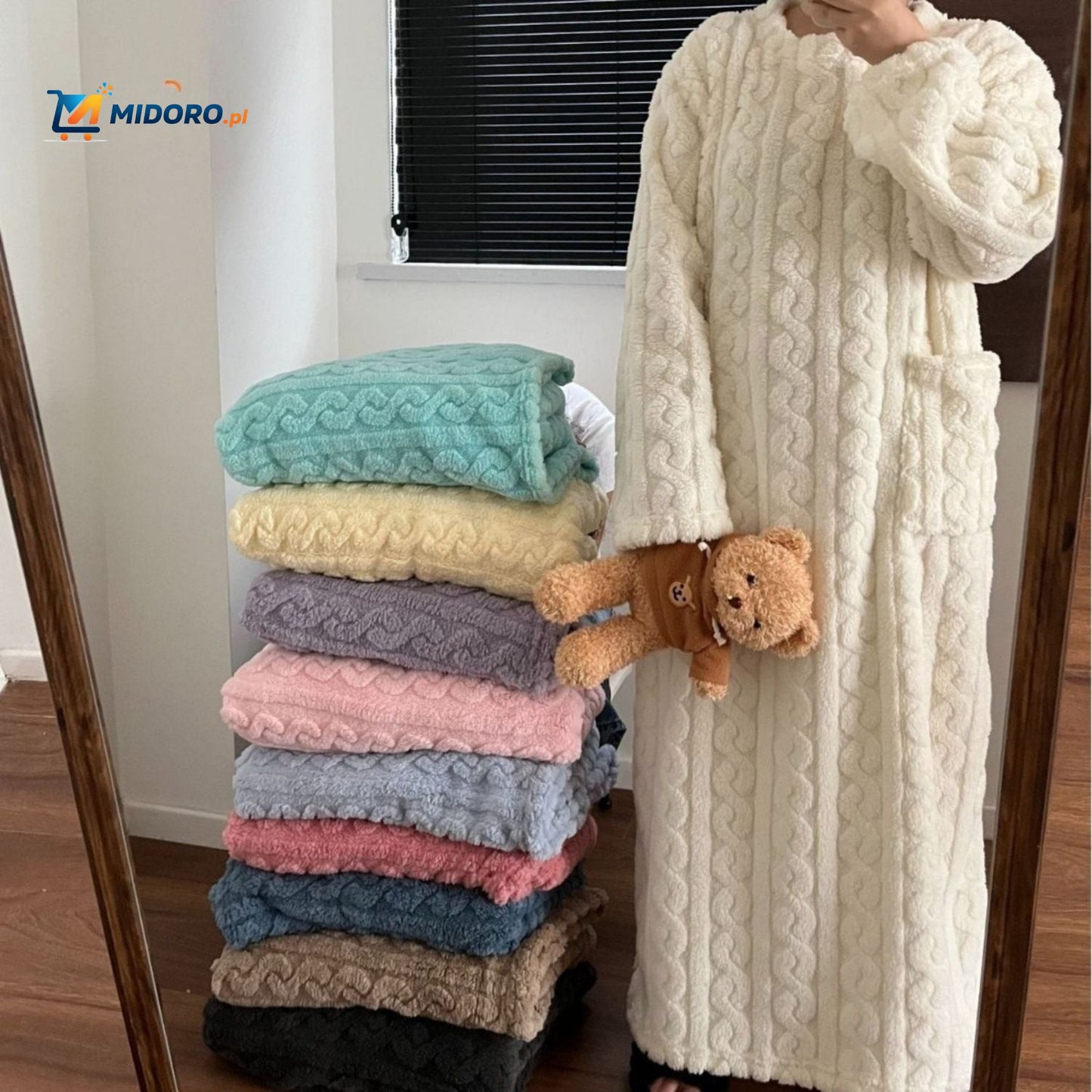 Snugglewear™ Kocykowa Sukienka | Miękki polar, z kieszeniami & ciepła na zimę