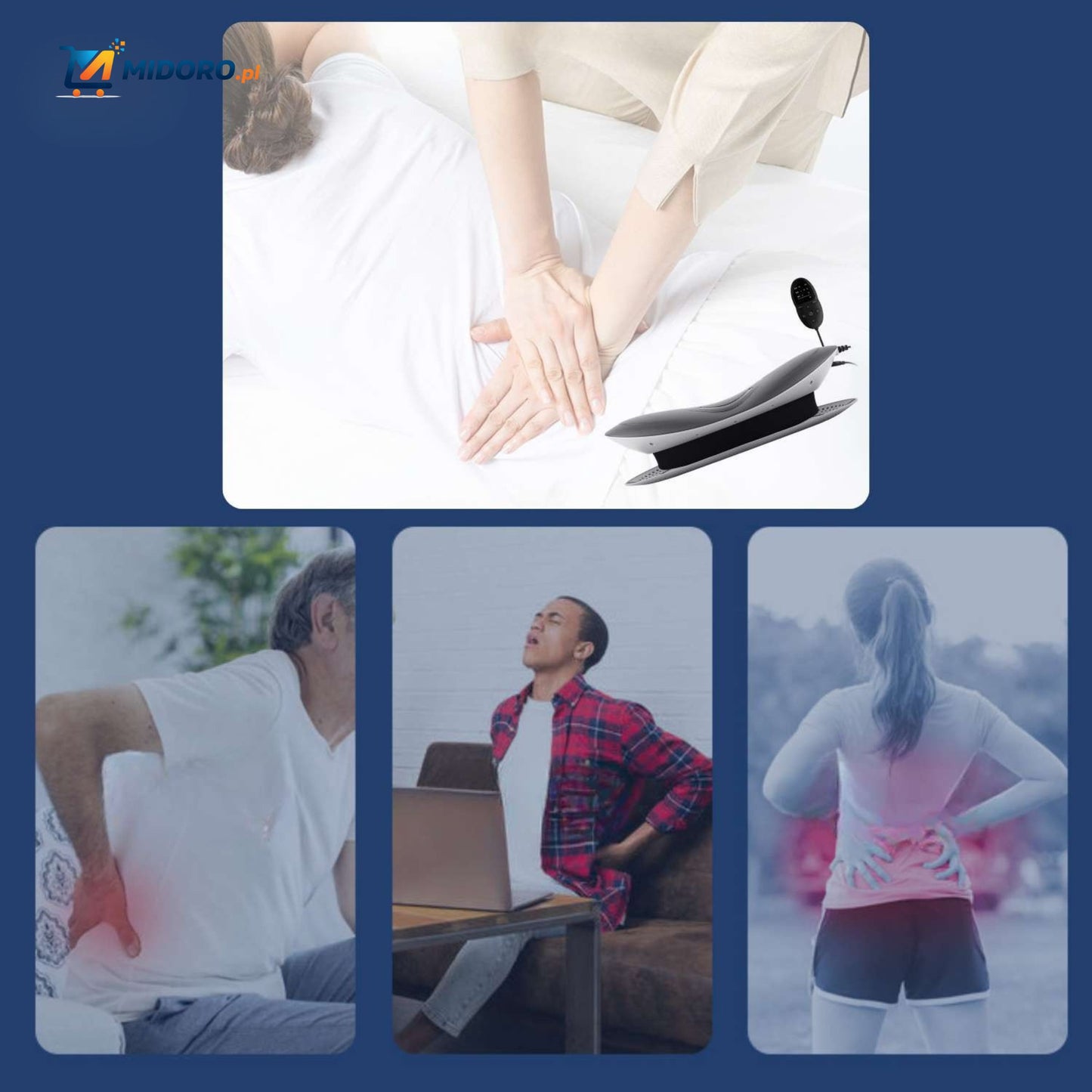 RelaxaCore™ Masażer | Kompresja cieplna, Podczerwień i Wsparcie dla Pleców