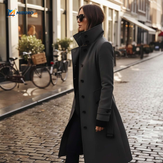 Veloura™ Płaszcz | Elegancki płaszcz z zapięciem na guziki dla kobiet
