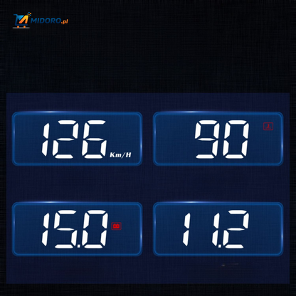 Visiopro™ M3 HUD | Wyświetlacz Head-Up, Wsparcie OBD i Łatwy w Użyciu!