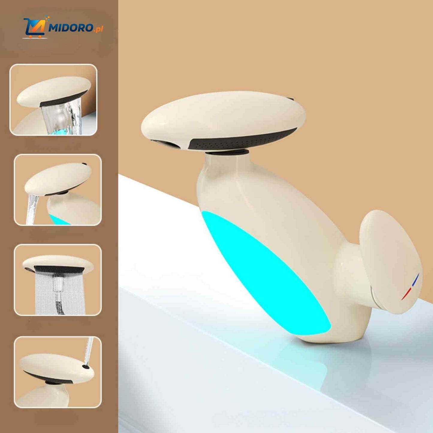 Penguino™ Bateria | Wysuwana, Ciepła/Zimna & Obrotowa z Oświetleniem Nastrojowym