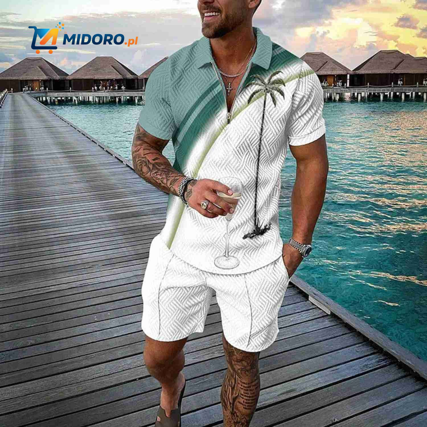 Zippora™ Zestaw | Koszula i Szorty, Oddychający, Stylowy i Wygodny