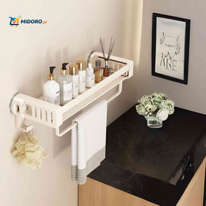 Storiva™ Regał | Montaż na Ścianie, Przyssawka & Bez Wiercenia Koszyk na Przechowywanie