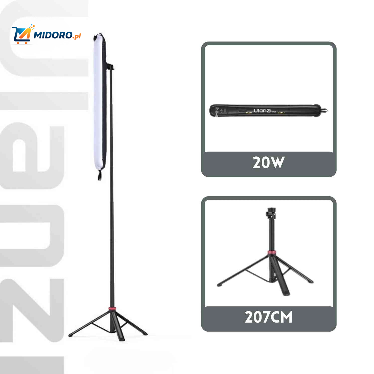 Ulanzi™ Lampa Napełniana Powietrzem | Magnetyczne Światło lub Zestaw Statywów – Idealna do Fotografii, Wideo i Na Zewnątrz