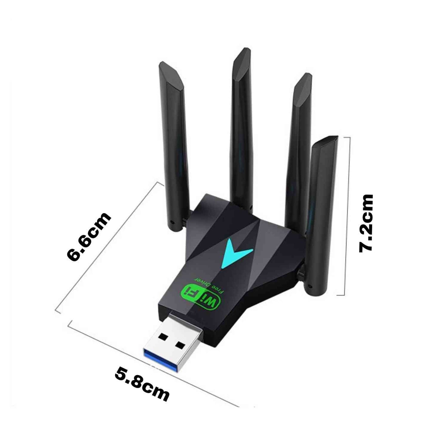 AeroLink™ Adapter Wifi | 5G Dual-Band, 1300M Szybkość i Zasięg Przez Ściany