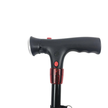 AluCare™ Składana Laska – Regulowana z Oświetleniem LED i Stopą Antypoślizgową