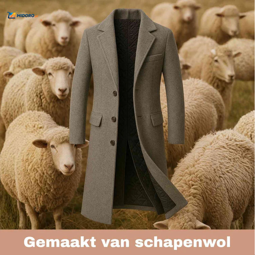 Ashford™ Wełniany Trench | wełna, klasyczny, brytyjski styl dziedzictwa, pikowany