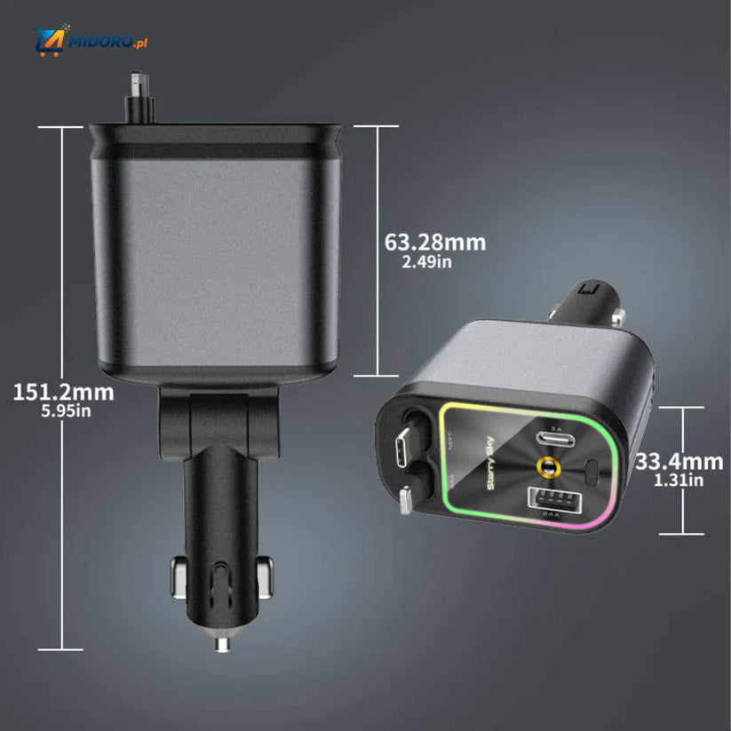 AutoCharge™ 120W | 4-w-1 Ładowarka, Super-Szybka, RGB Gwiezdne Niebo!