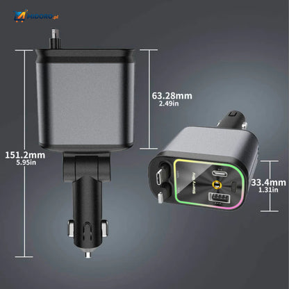 AutoCharge™ 120W | 4-w-1 Ładowarka, Super-Szybka, RGB Gwiezdne Niebo!