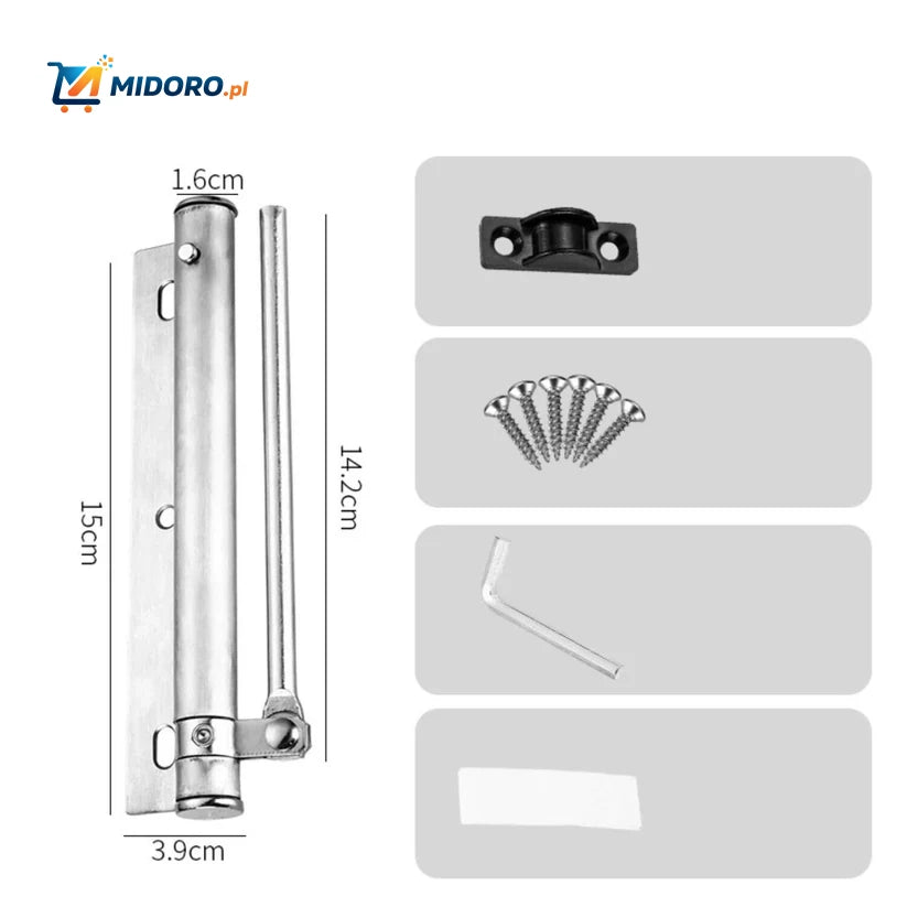 AutoClose™ Zamek do drzwi | Hydrauliczny hamulec, Prosty i Trwały!