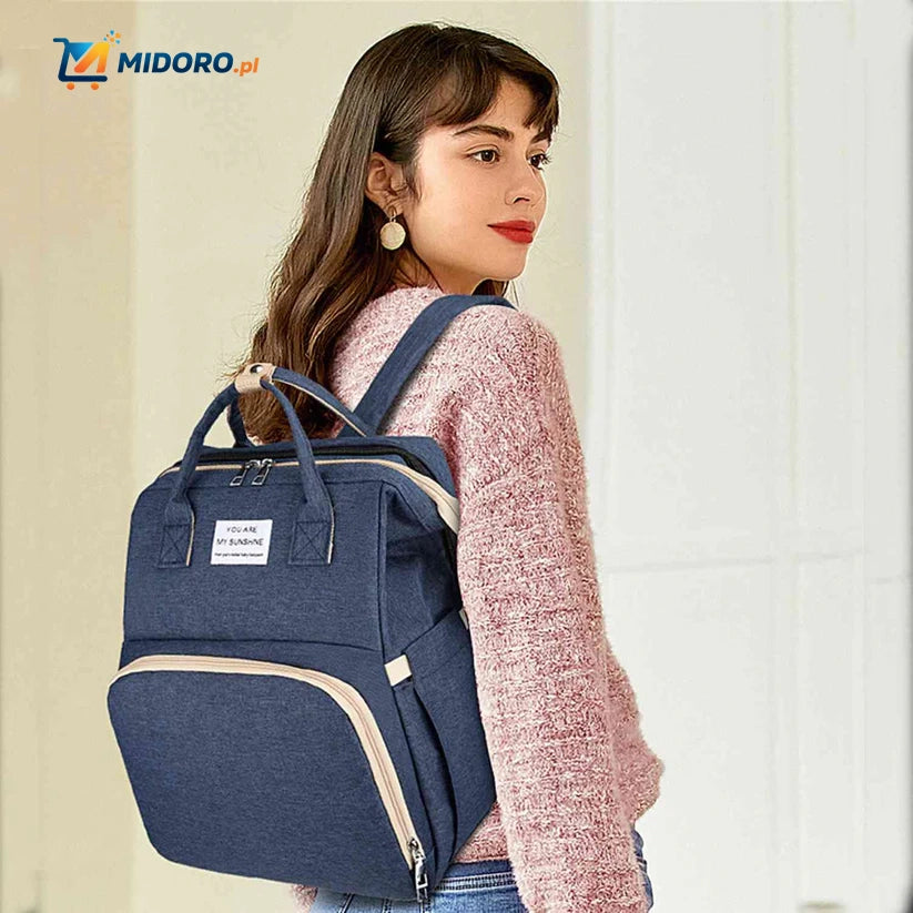 BabyLuxe™ Plecak | Składane Łóżeczko, Ochrona Przed Komarami & Duża Pojemność