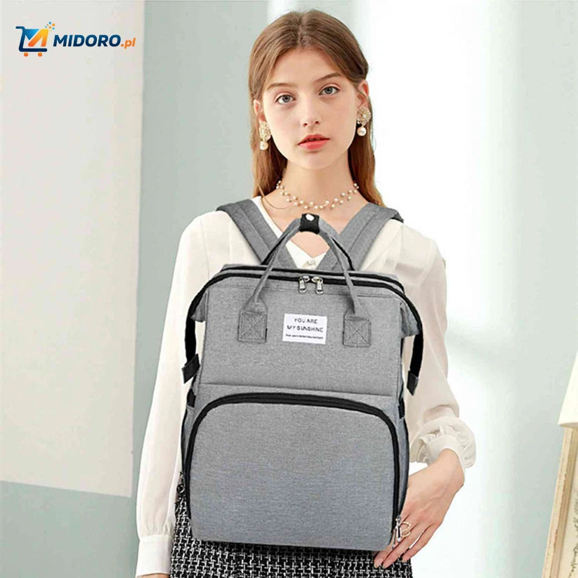 BabyLuxe™ Plecak | Składane Łóżeczko, Ochrona Przed Komarami & Duża Pojemność