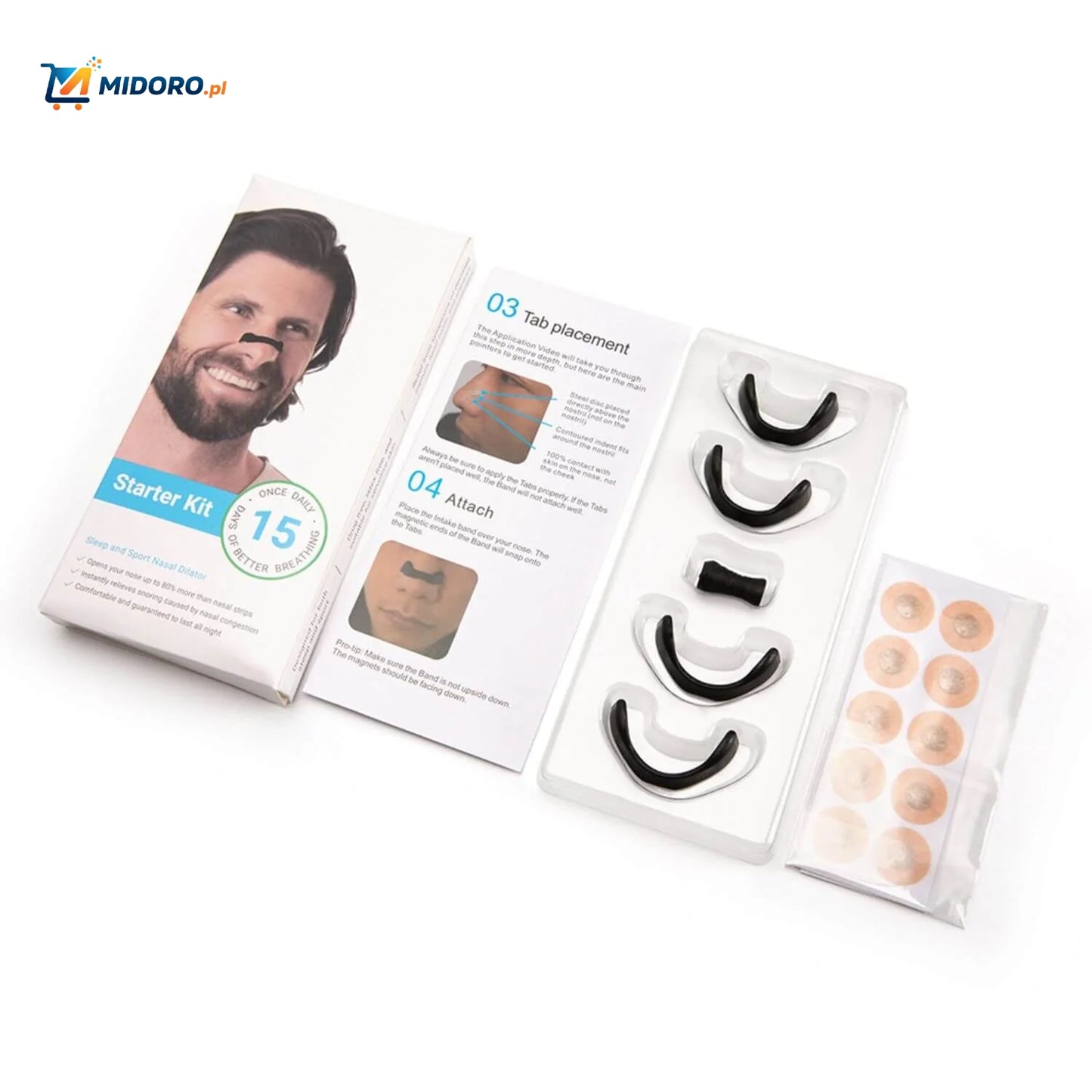 BreatheEase™ Zestaw | Anty-Szumiący, Magnetyczny i Dla Lepszego Snu!