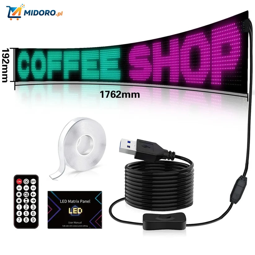 DriveFlex™ Matryca LED | Diabelskie Oczy, Teksty i Animacje przez Aplikację + Pilot