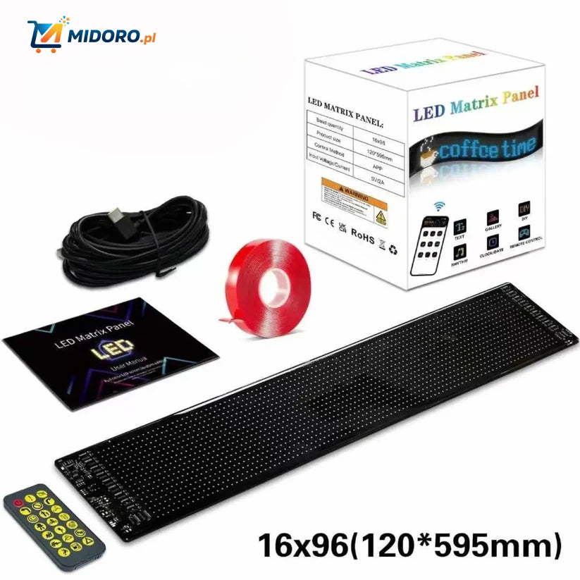 DriveFlex™ Matryca LED | Diabelskie Oczy, Teksty i Animacje przez Aplikację + Pilot