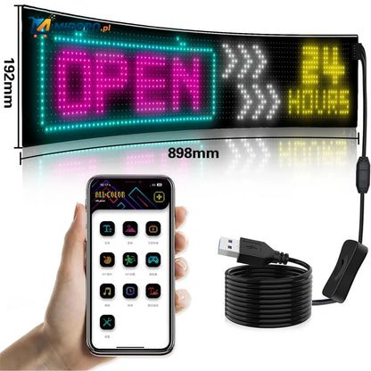 DriveFlex™ Matryca LED | Diabelskie Oczy, Teksty i Animacje przez Aplikację + Pilot