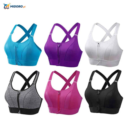 Fitura™ Biustonosz Sportowy | Odporny na Wstrząsy, Zamek Z Przodu & Wygodny