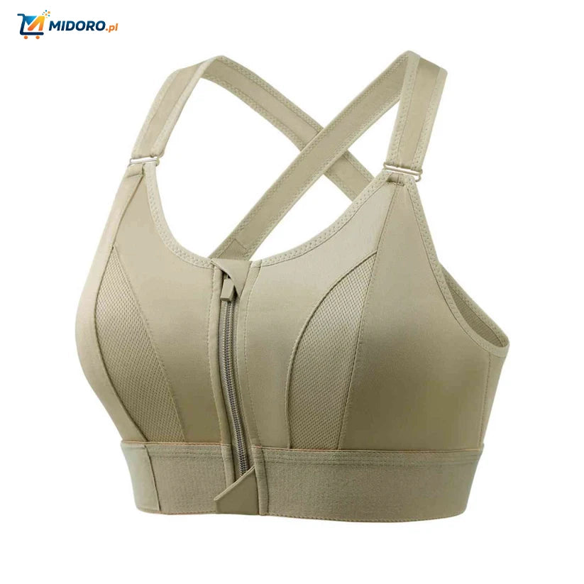 Fitura™ Biustonosz Sportowy | Odporny na Wstrząsy, Zamek Z Przodu & Wygodny