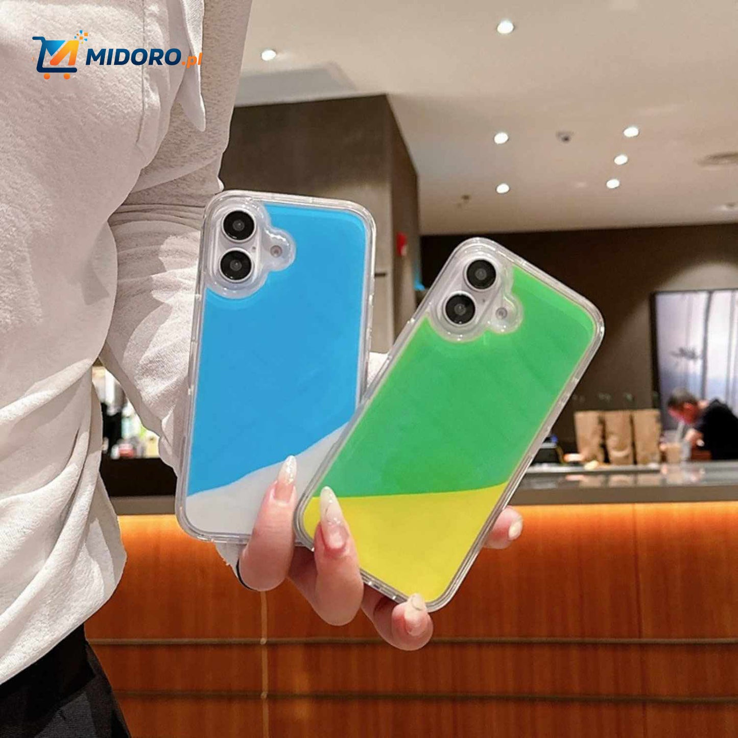 GlowSand™ Etui na telefon | Świecący, Ruchomy Piasek i Odporny na Upadki