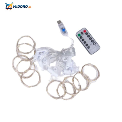 GlowStrand™ LED Zasłona | USB, Wodoodporna, Kolorowa i Z Pilotem!