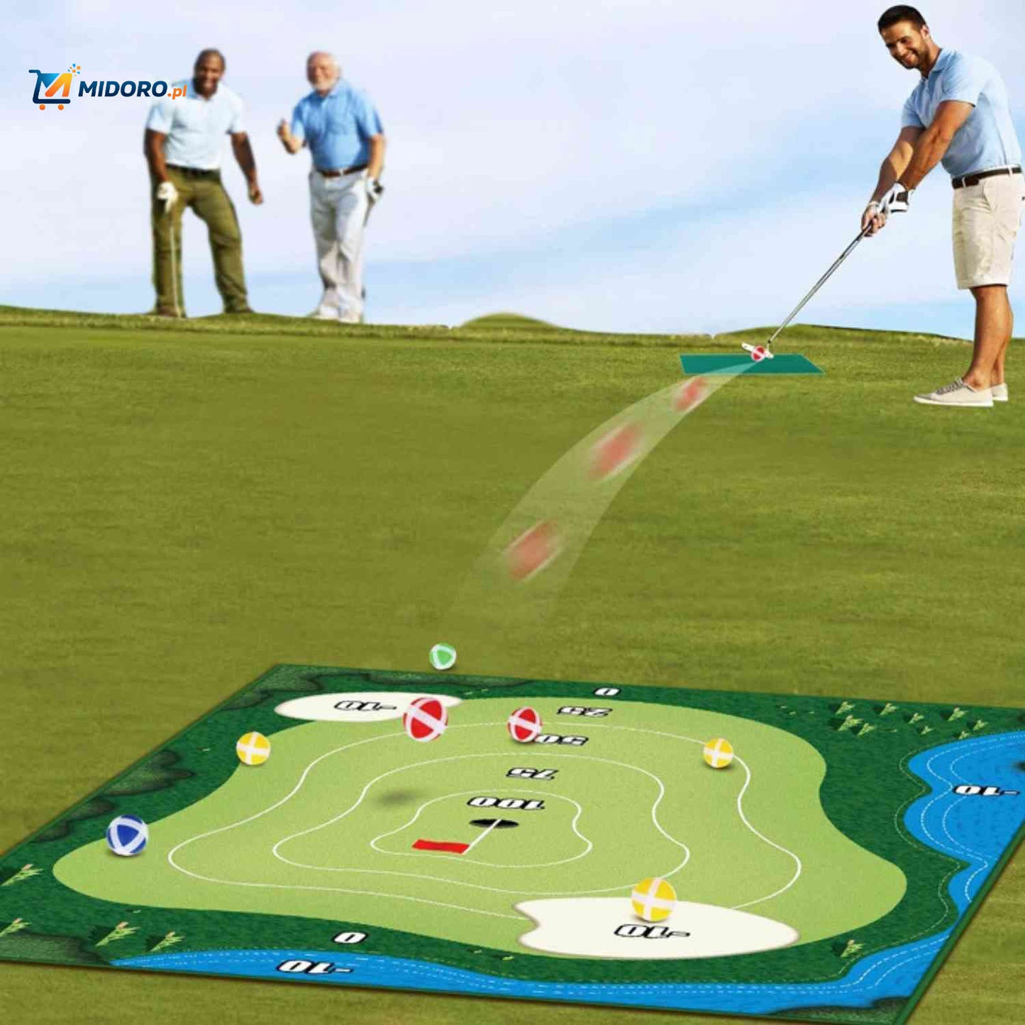 GolfEase™ Golfmat | Trening Uderzeń z Realistyczną Trawą i Opcją Superkleju