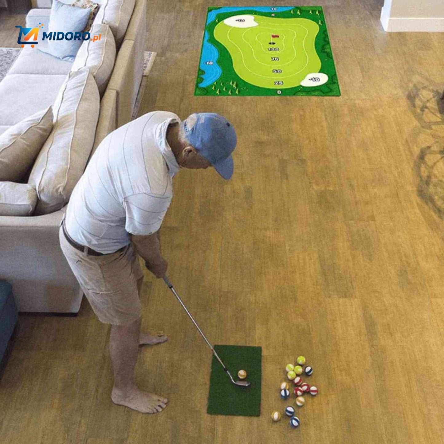 GolfEase™ Golfmat | Trening Uderzeń z Realistyczną Trawą i Opcją Superkleju