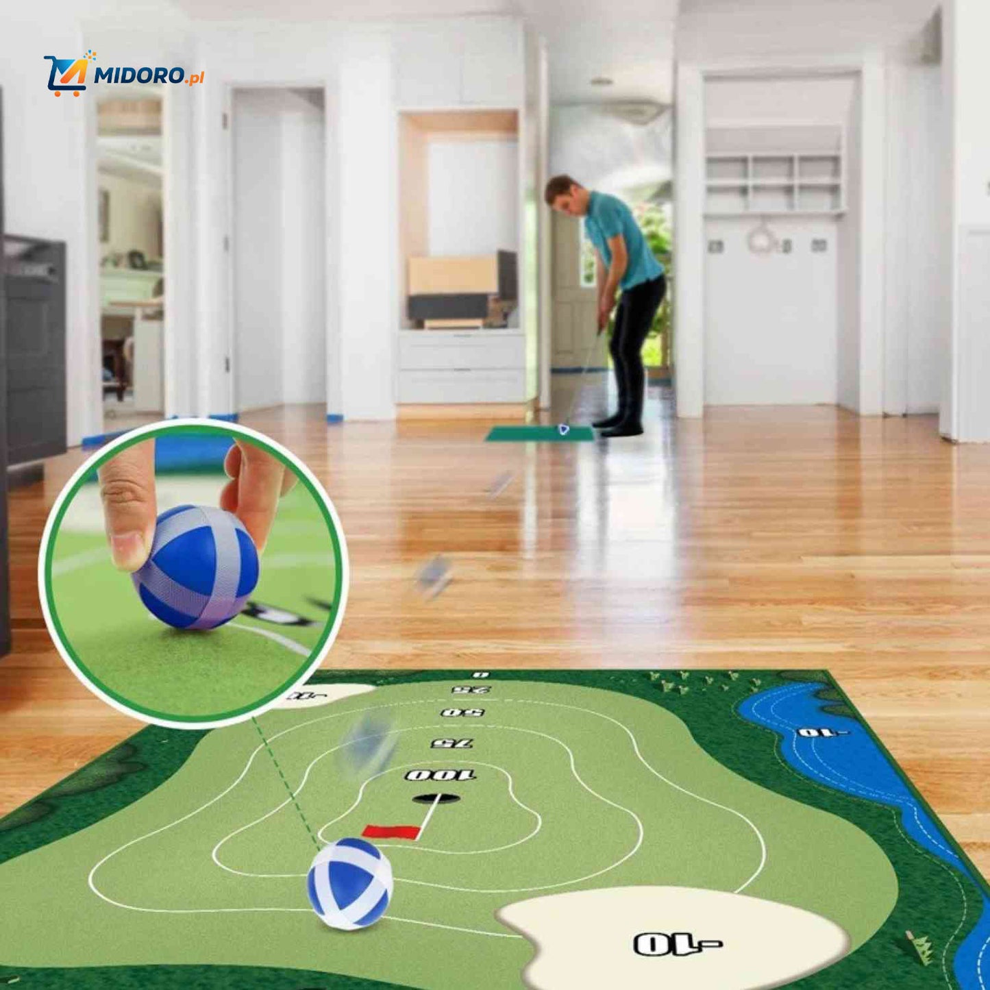 GolfEase™ Golfmat | Trening Uderzeń z Realistyczną Trawą i Opcją Superkleju