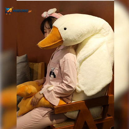 Goosy™ Poduszka | Supermiękka Duża Biała Gęś, Idealny Towarzysz Snów!