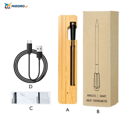 GrillGuard™ Thermo | Bezprzewodowy, Wodoodporny & Idealnie Upieczone Mięso!