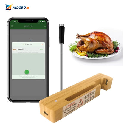 GrillGuard™ Thermo | Bezprzewodowy, Wodoodporny & Idealnie Upieczone Mięso!