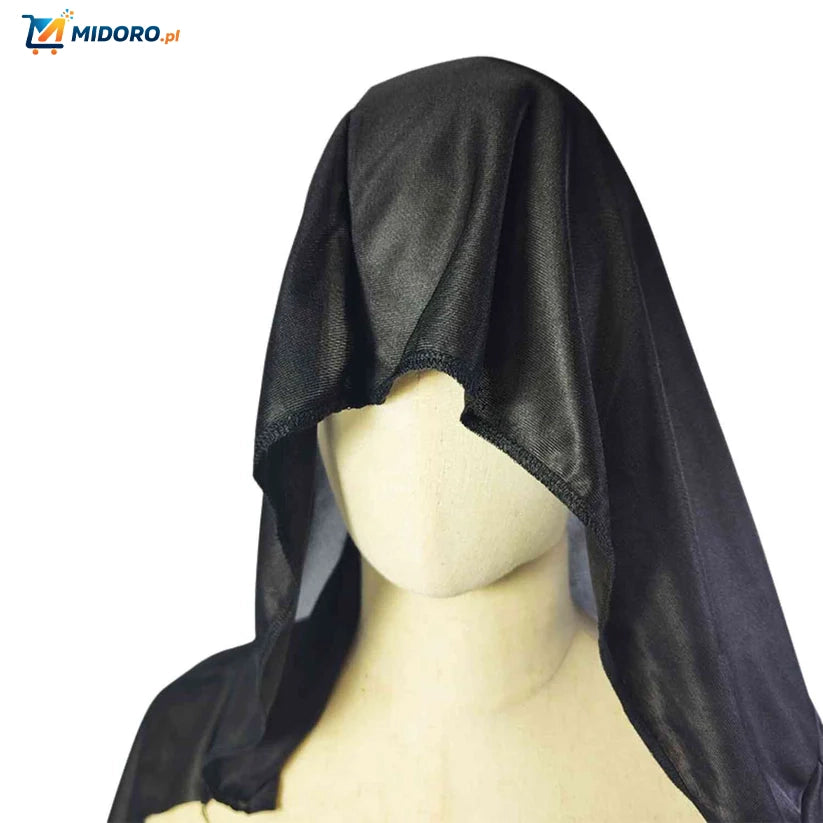 Grimora™ Zestaw | Halloweenowy Płaszcz, Maska Szkieletu i Akcesoria Sierpowe