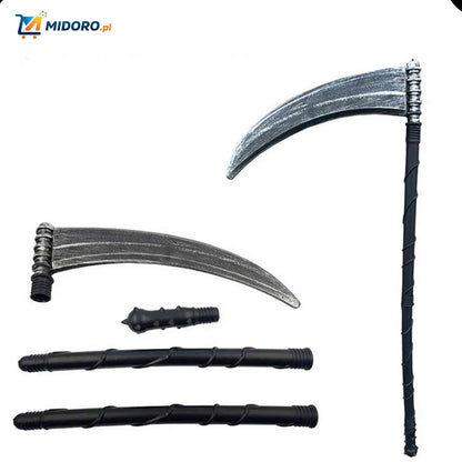 Grimora™ Zestaw | Halloweenowy Płaszcz, Maska Szkieletu i Akcesoria Sierpowe