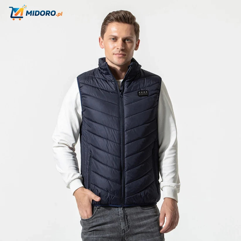 HeatGuard™ Kamizelka | USB-bezpieczna, Inteligentne Ogrzewanie i Lekki Design!