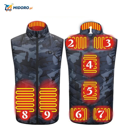 HeatGuard™ Kamizelka | USB-bezpieczna, Inteligentne Ogrzewanie i Lekki Design!