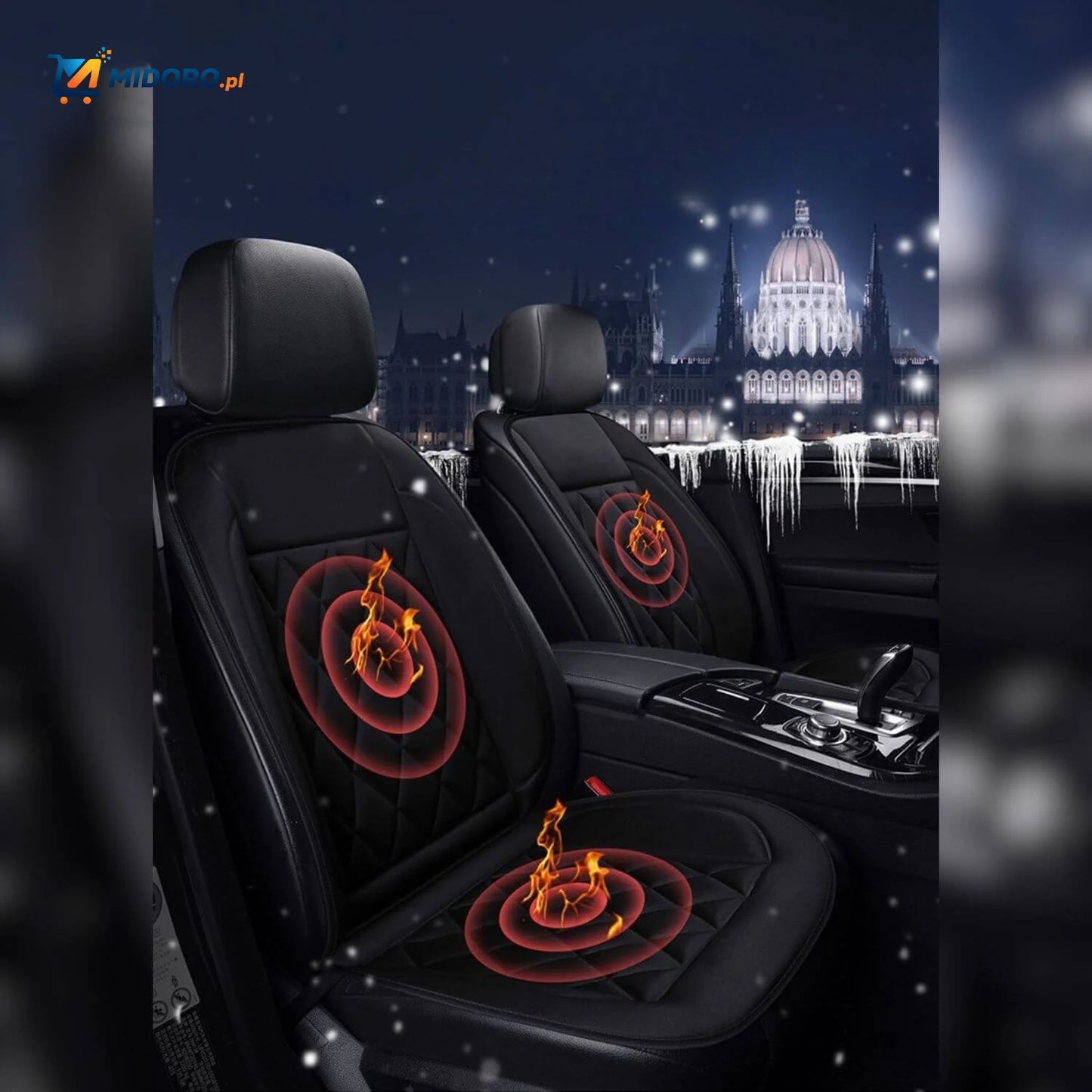 Heatsure™ Poduszka Samochodowa | 12V Podgrzewana, Komfort & Ciepło w Podróży!