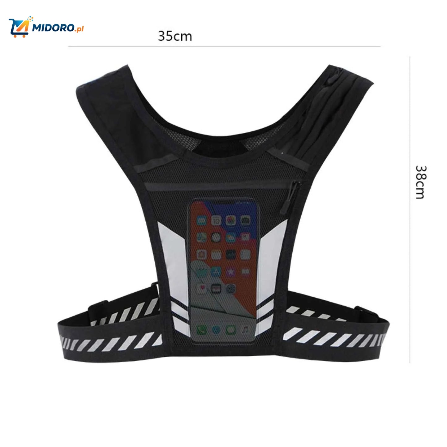 HydroRun™ Kamizelka Biegowa | Odblaskowa, Miejsce na Butelkę i Telefon, Wygodna