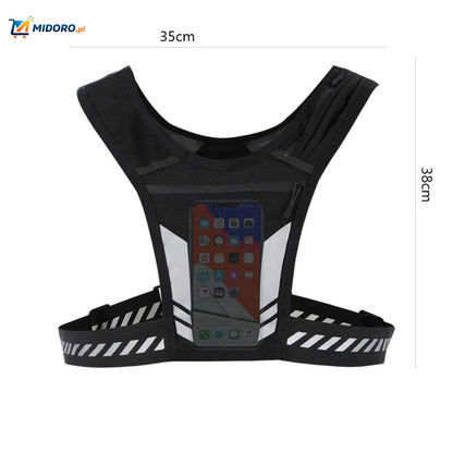 HydroRun™ Kamizelka Biegowa | Odblaskowa, Miejsce na Butelkę i Telefon, Wygodna